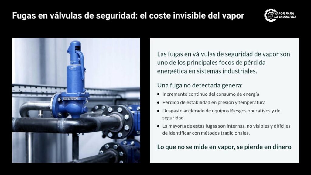 Fugas en valvulas de seguridad. El coste invisible del vapor