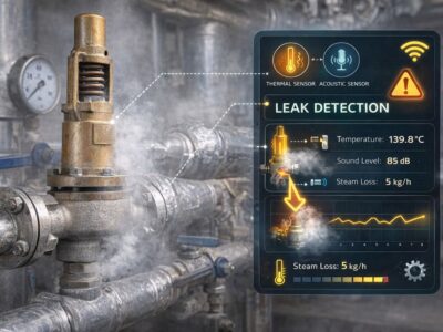 fugas en válvulas de seguridad de vapor