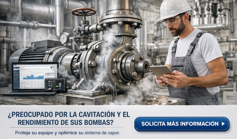 indicador de cavitación de riesgo en bombas