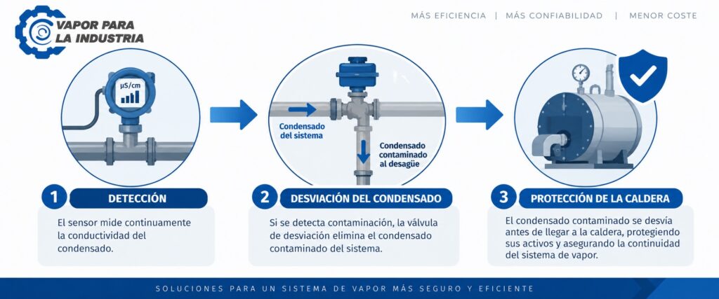 Prevención de la contaminación del condensado